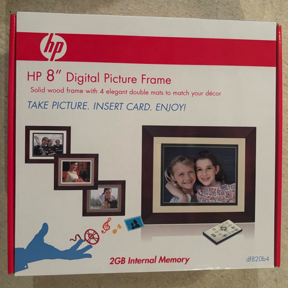 HP 8" Digital Picture Frame - Red and White